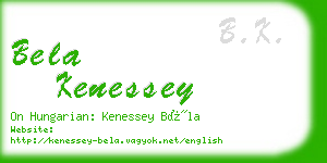 bela kenessey business card